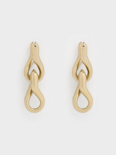 Kris Chain-Link Drop Earrings, Gold, hi-res