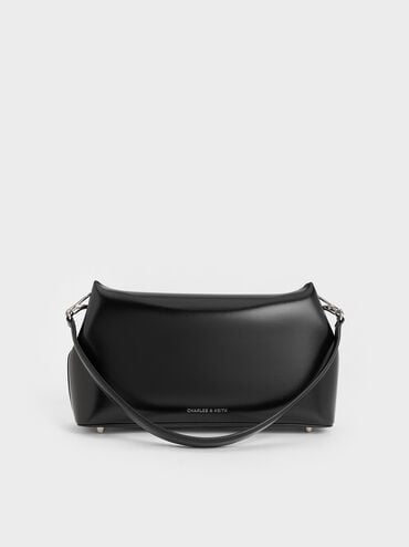 Wisteria Metallic-Accent Shoulder Bag, Noir, hi-res
