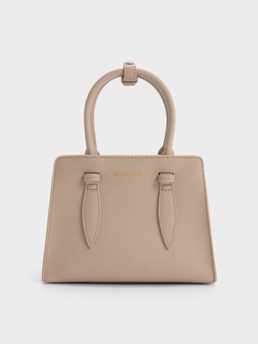 Allyn Structured Trapeze Tote Bag, Taupe, hi-res
