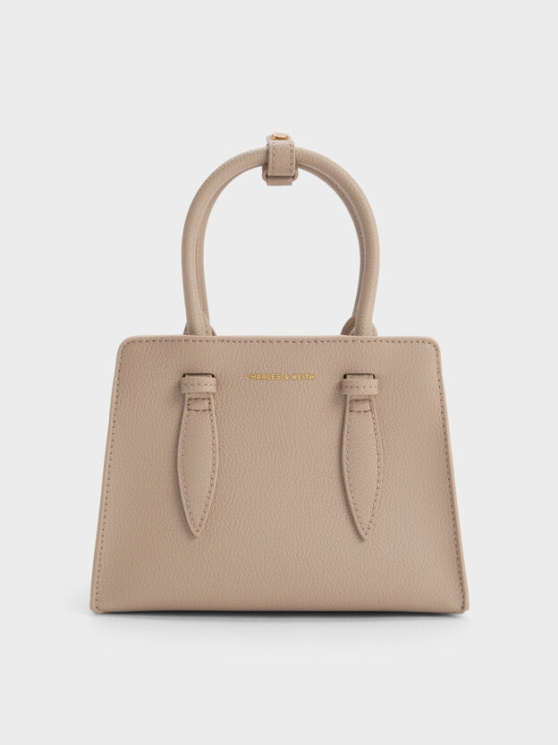 Allyn Structured Trapeze Tote Bag, Taupe, hi-res