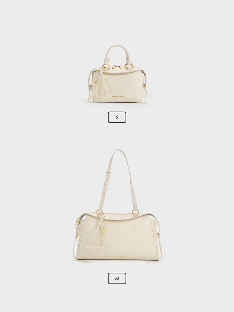 Haylen Braided-Charm Tote Bag, Cream, hi-res