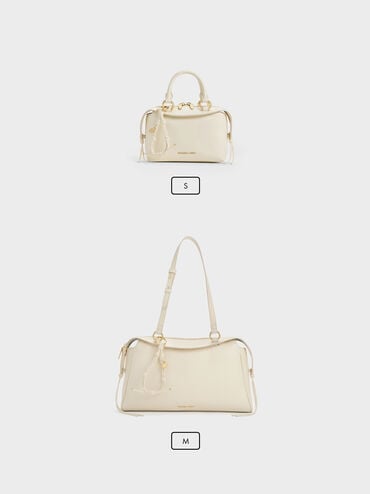 Haylen Braided-Charm Tote Bag, Cream, hi-res