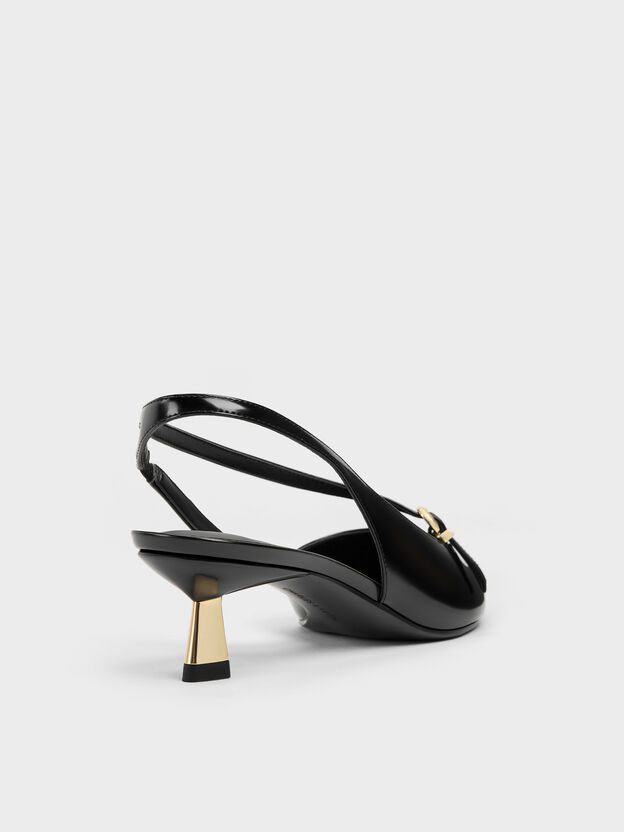 Asymmetric D'Orsay Slingback Pumps, Black Box, hi-res