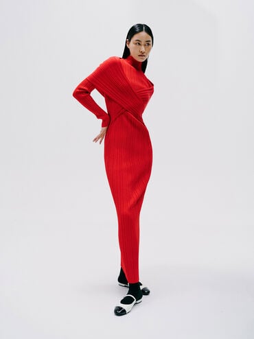 Pearl-Embellished Cap-Toe Flat Mules, White, hi-res