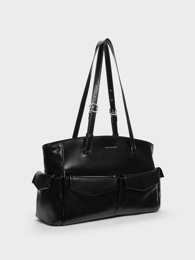 Rachel Multi-Pocket Tote Bag, Noir, hi-res