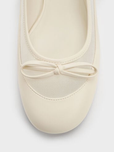 Mulligan Mesh Mary Janes, Chalk, hi-res