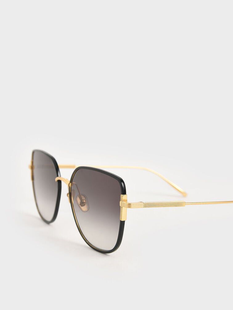 Seraphina Butterfly Sunglasses, Black, hi-res