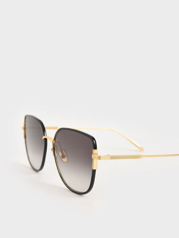 Seraphina Butterfly Sunglasses, Black, hi-res