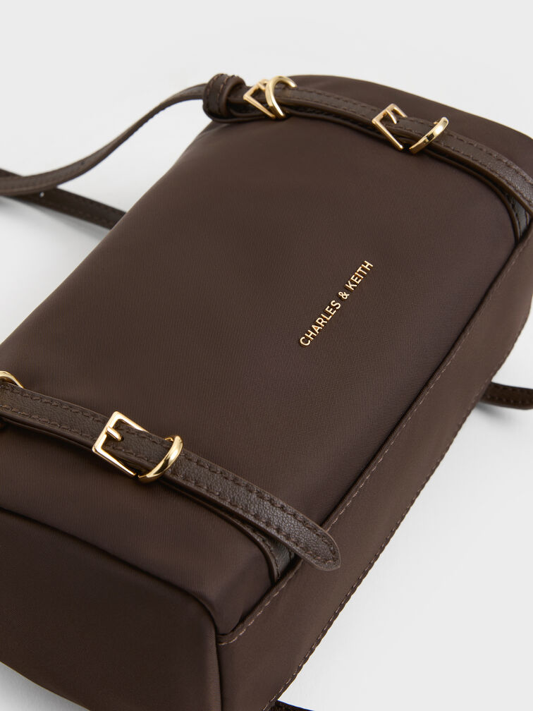 Mini Levy Nylon Shoulder Bag, Espresso Brown, hi-res
