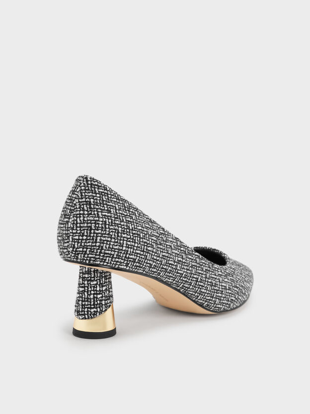 Cammie Tweed Metallic-Heel Pumps, Multi, hi-res
