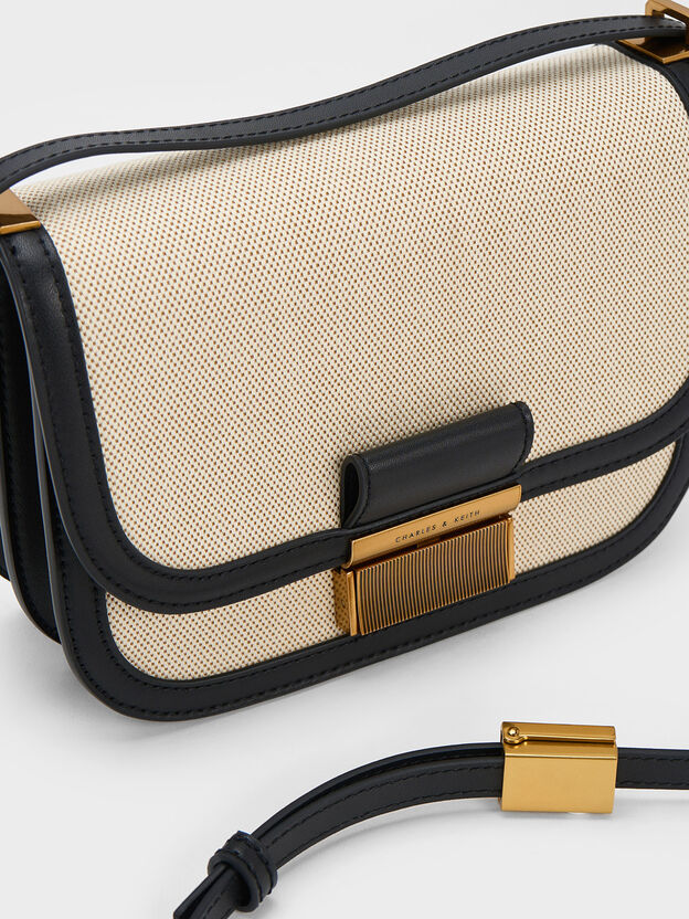 Charlot Canvas Crossbody Bag, Black, hi-res
