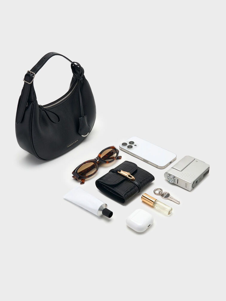 Vega Hobo Bag, Noir, hi-res