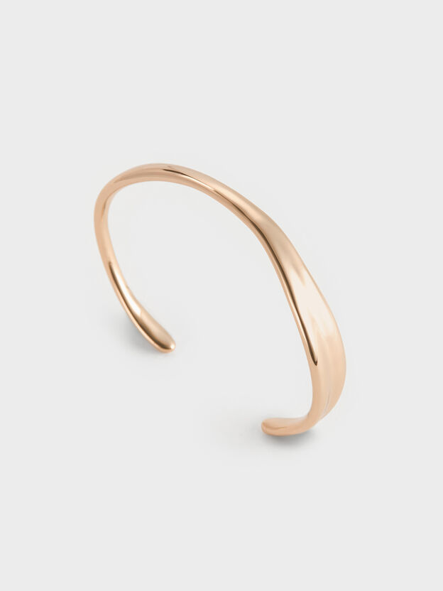 Donora Sculptural Cuff Bangle, Rose Gold, hi-res