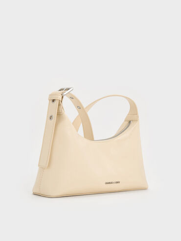 Atwood Chain-Embellished Shoulder Bag, Butter Yellow, hi-res