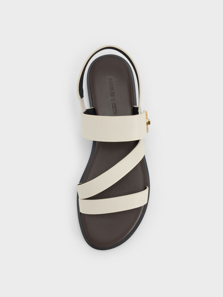 Yara Strappy Sandals, White, hi-res