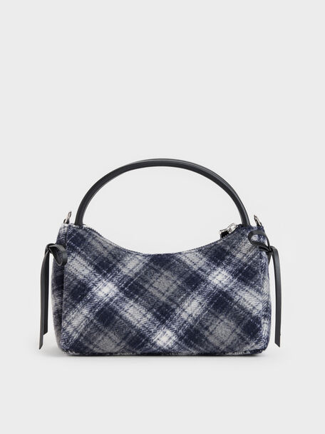 Hazel Checkered Top Handle Bag, Multi, hi-res