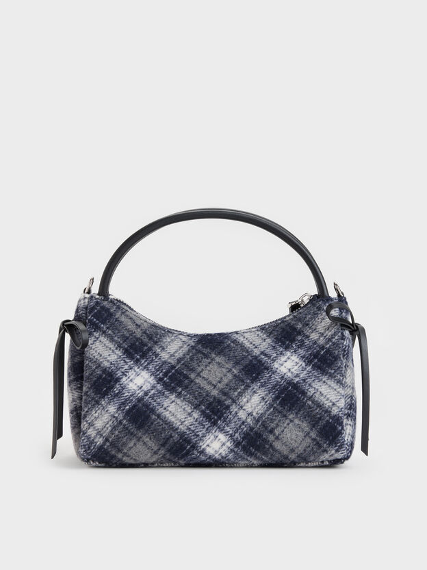 Hazel Checkered Top Handle Bag, Multi, hi-res