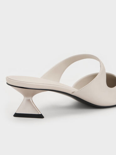 Vada Asymmetric Sculptural Heel Pumps, White, hi-res