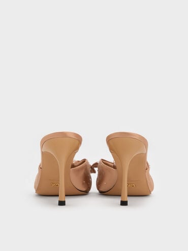 Jayce Crystal Stiletto Mules, Nude, hi-res