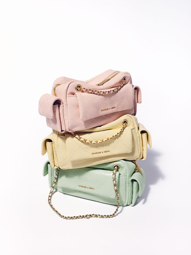 Duo Quilted Crossbody Bag, Mint Green, hi-res