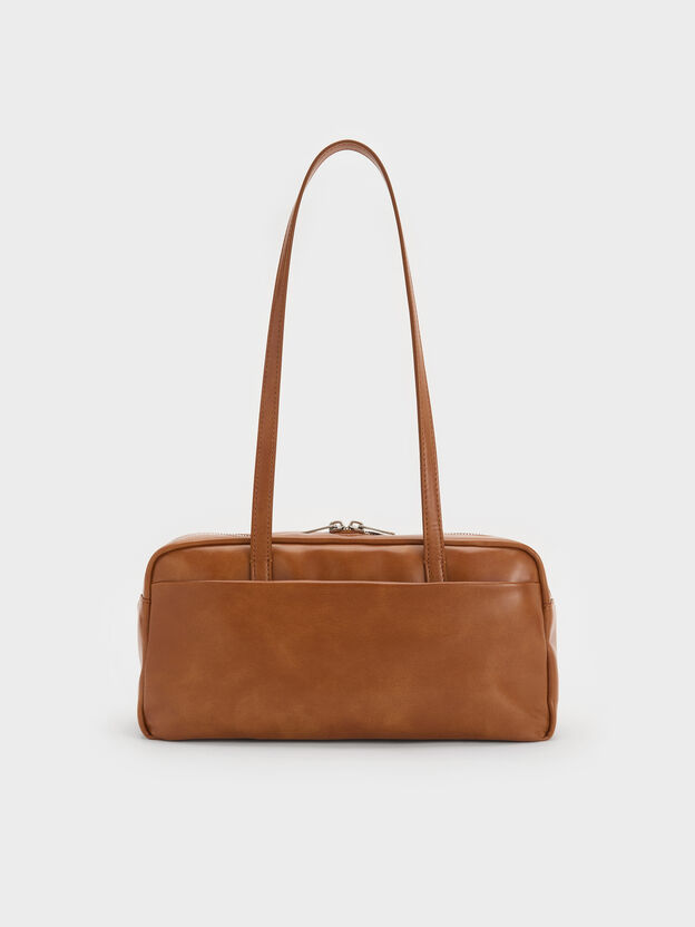 Atwood Chain Elongated Shoulder Bag, Distressed Tan, hi-res