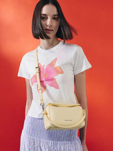 Sammie Knotted-Handle Boxy Bag, Butter Yellow, hi-res