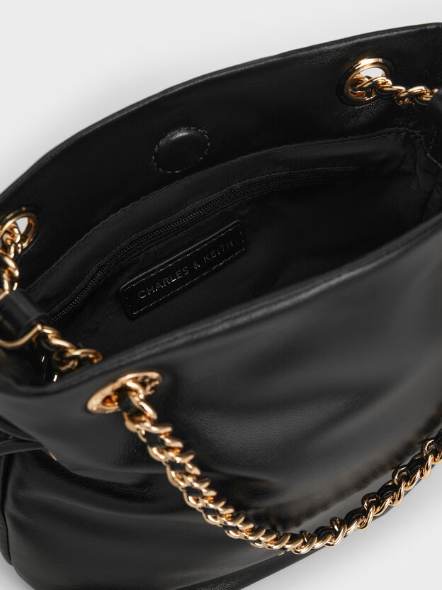 Arya Braided-Chain Crossbody Bag, Black, hi-res