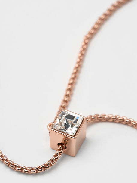 Quincy Crystal Chain Bracelet, Rose Gold, hi-res