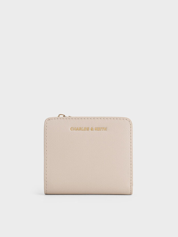 Keely Top Zip Small Wallet, Oat, hi-res