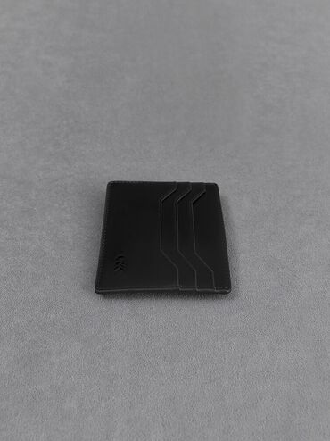 Carli Leather Multi-Slot Card Holder, Black, hi-res