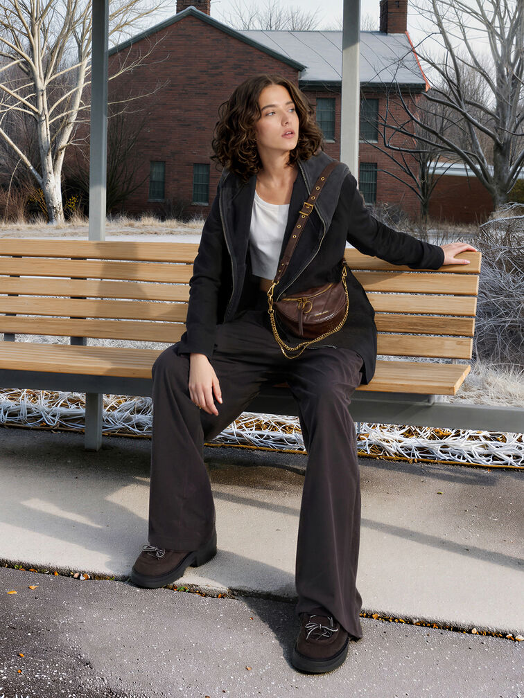 Philomena Half-Moon Crossbody Bag, Distressed Coffee, hi-res