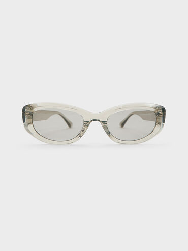 Birdie Recycled Acetate Sunglasses, Minted Grey, hi-res