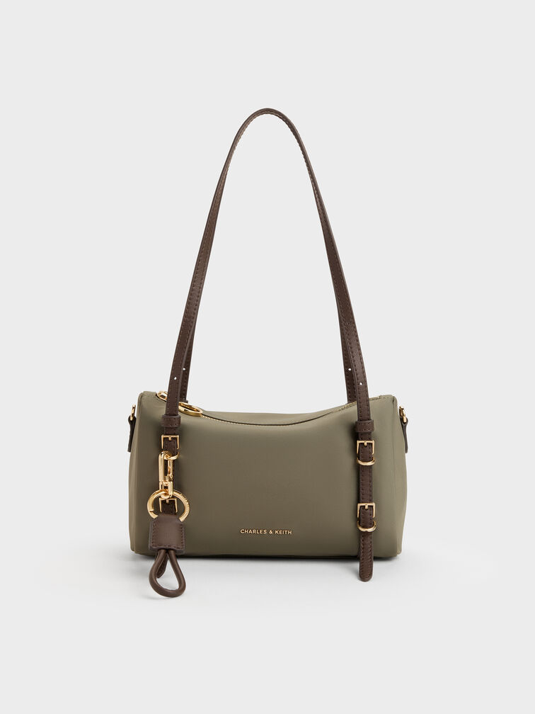 Mini Levy Nylon Shoulder Bag, Deep Olive, hi-res