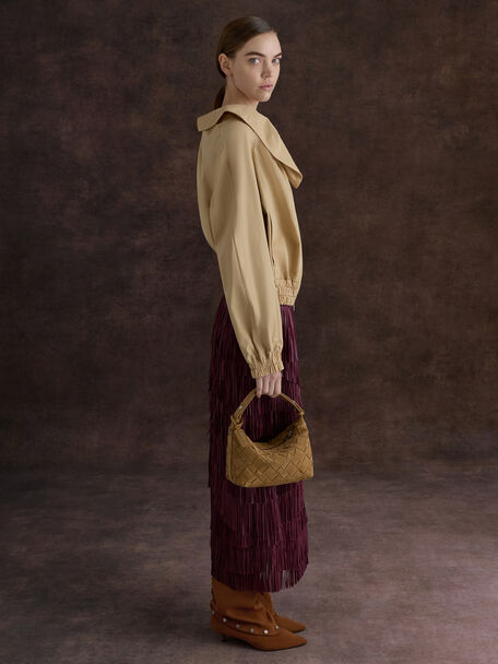 Ivette Woven Shoulder Bag, Sahara Sand, hi-res