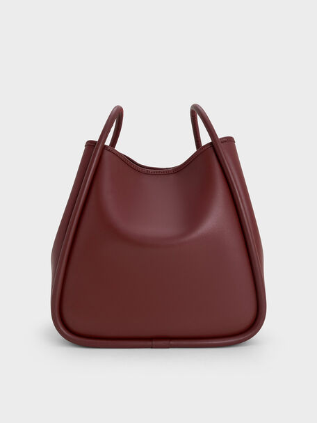 Lyla Tubular Slouchy Tote Bag, Mulberry Plum, hi-res