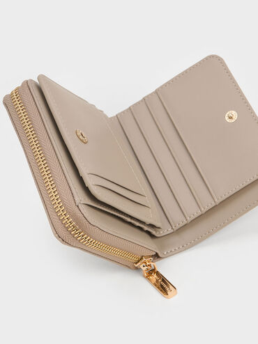 Finley Zip-Around Small Wallet, Taupe, hi-res