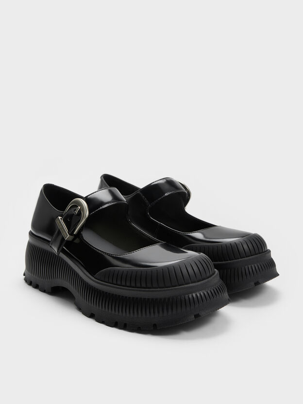 Darra Platform Mary Janes, Black Box, hi-res