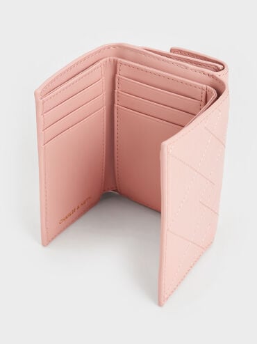 Duo Quilted Fold-Over Wallet, Light Pink, hi-res