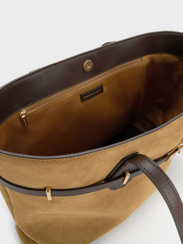 Arlet Double-Handle Belted Tote Bag, Sahara Sand, hi-res