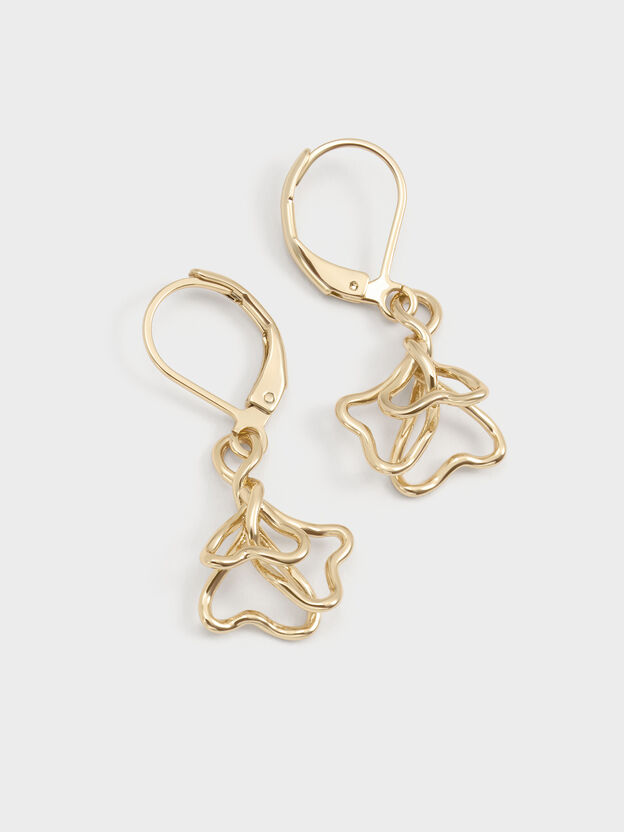Fernley Flower Drop Earrings, Gold, hi-res