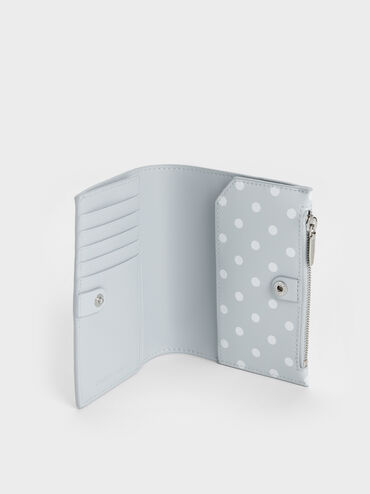 Noelle Polka-Dot Passport Holder, Sea Salt Blue, hi-res