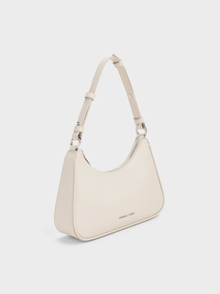 Lane Chain-Link Shoulder Bag, Shell Grey, hi-res