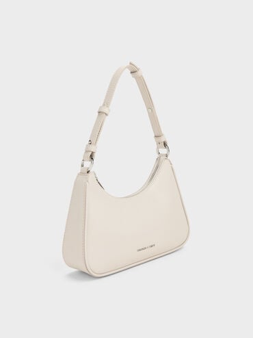 Lane Chain-Link Shoulder Bag, Shell Grey, hi-res
