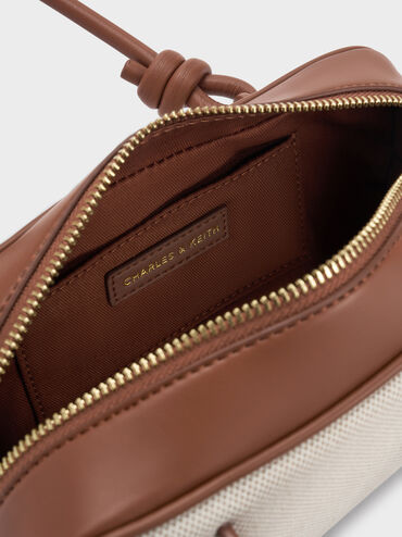 Sammie Canvas Knotted-Handle Elongated Bag, Taupe Canvas, hi-res