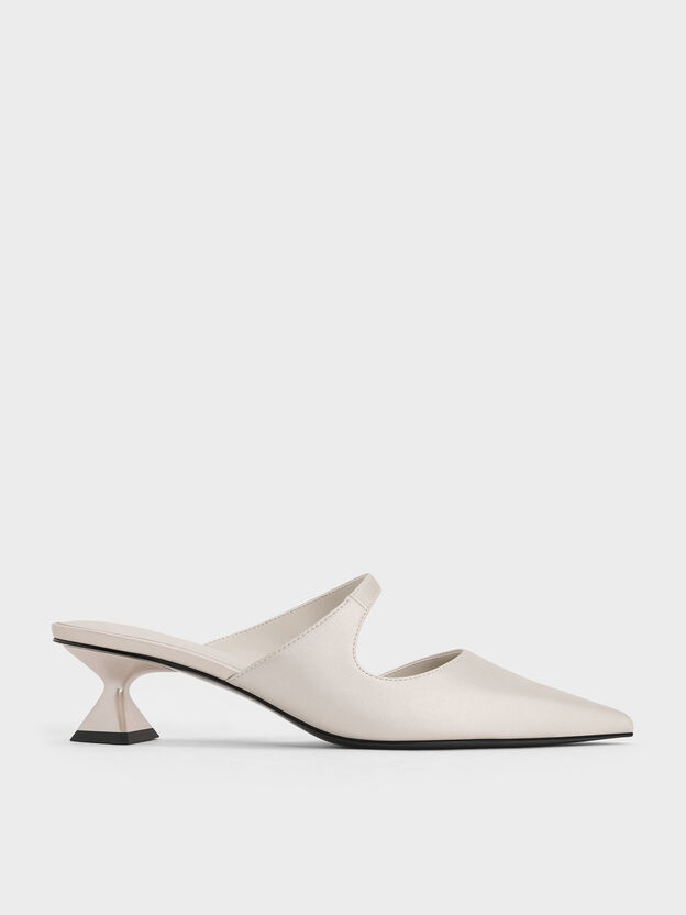 Vada Asymmetric Sculptural Heel Pumps, White, hi-res