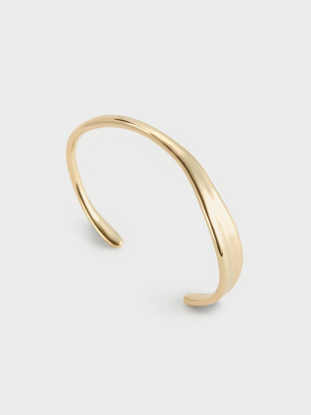 Donora Sculptural Cuff Bangle, Gold, hi-res