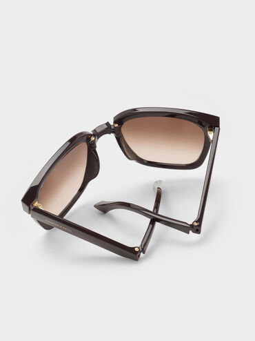 Brea Foldable Sunglasses, Espresso Brown, hi-res