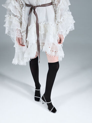 Arona Metallic Crystal-Embellished Stiletto-Heel Sandals, Silver, hi-res