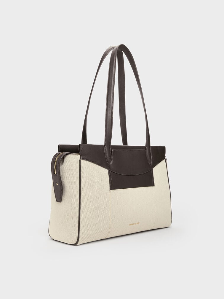 Raon Canvas Tote Bag, Espresso Brown, hi-res