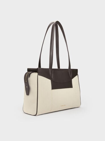 Raon Canvas Tote Bag, Espresso Brown, hi-res